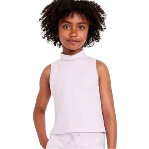 OLD NAVY Lavender Dynamic Fleece Sleeveless Mock-Neck Top for Girls, size L